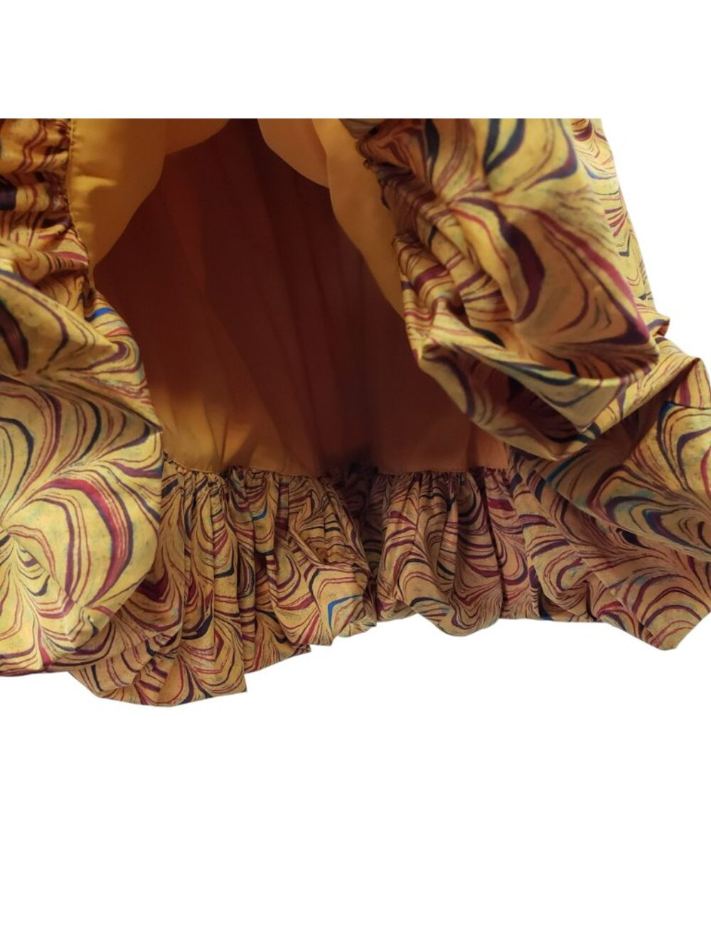 Ulla Johnson $795 Gwen Tiger's Eye Puff Sleeve Pleated Mini Dress Gold Funky - Picture 16 of 16
